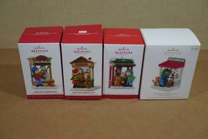 4 Hallmark Keepsakes Christmas Window Series Dated Christmas Ornaments