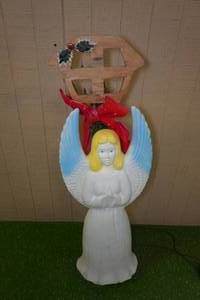 Light-Up Angel Light Post Christmas Blow Mold Yard Decoration