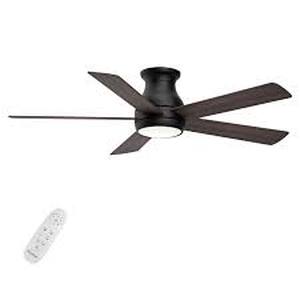 Pochfan 52 Ceiling Fan with Light and Remote - Black