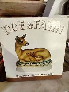 lot 76 image: Doe & Fawn Decanter Music Box - New In Box