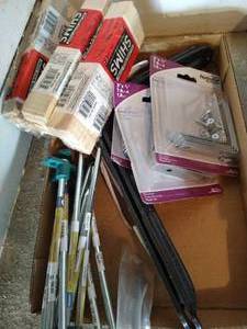 lot 101 image: Tray Of Stakes, Shims & Shelf Brackets