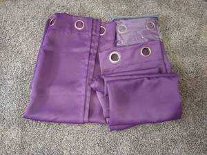 lot 50 image: (4) Like New 61 x 50 Window Panels - Dark Purple