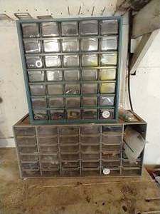 lot 82 image: (2) Hardware Organizers With Contents