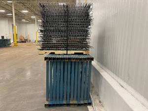 Tear Drop Pallet Racking - 13 uprights, 48 crossbars, 40 Wire Deck