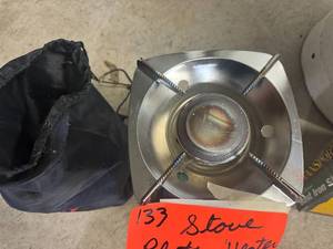 Heater with LP tank and single burner stovehot plate
