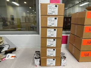 Six New Boxes plus Five Rolls Wax Black Ribbons