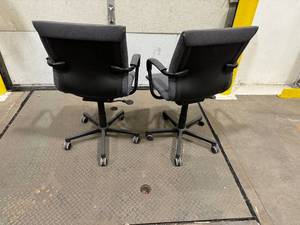 Two Matching Adjustable Chairs with wheels