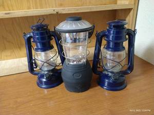 lot 2 image: (3) Small Lanterns - Battery Operated
