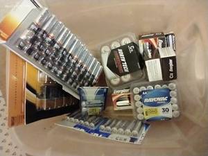 lot 20 image: Assorted Batteries - 9V, AA, C, Etc.