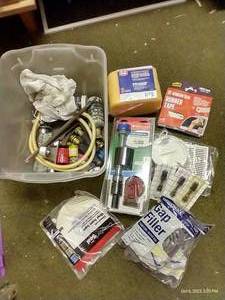lot 34 image: Bin Of Misc. New Plumbing Supplies For Home Repair