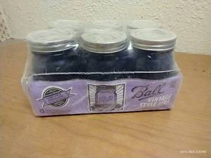 lot 39 image: Blue Ball Pint Canning Jars - New In Box