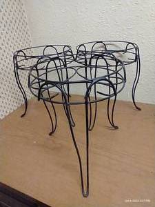 lot 42 image: (3) Black Plant Stands