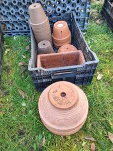 lot 118 image: Terra Cotta Medium To Small Pots - Large Lot