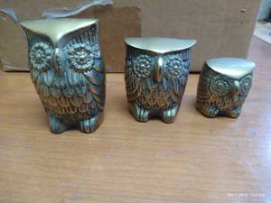 lot 206 image: Brass Owls From Thailand