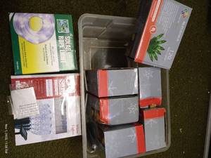 lot 207 image: Christmas Lights Lot - Solar Lights & RedGreen Mini Lights