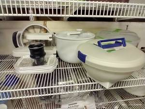 lot 226 image: Salad Spinner & Carrier, Mandoline, And Push Choppers