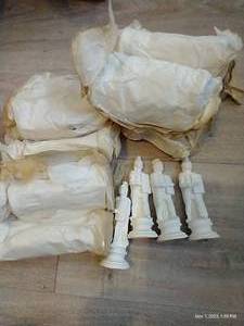 lot 251 image: Plaster Chess Pieces