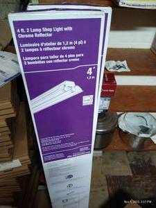 lot 267 image: (2) New 4-Ft Lamp Shop Light In Box
