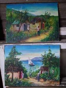 lot 277 image: (2) Pieces Original Canvas Artwork