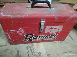 lot 282 image: Vintage Ramset Fastening System Tool Box With Tool And Fasteners