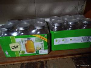 lot 284 image: (2) Brand New Boxes Of Half-Gallon Wide Mouth Ball Jars