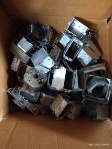 lot 319 image: Box Of Metal Electrical Outlet Boxes