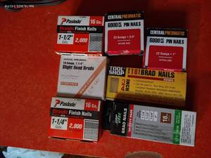 lot 377 image: (8) Small Boxes Of Assorted Finishing Nails