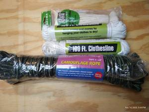 lot 380 image: (4) New Ropes, Various Sizes