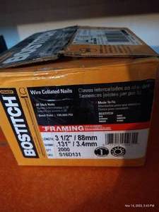 lot 381 image: Open Box Of Wire Collated Framing Nails