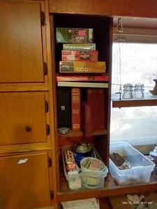 lot 399 image: (3) Shelves Of Puzzles, Games, Cards, And Poker Chips