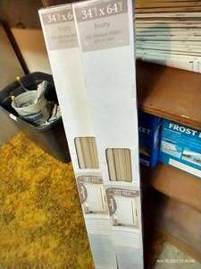 lot 401 image: (2) Mini Blinds (Ivory Color) - New In Box