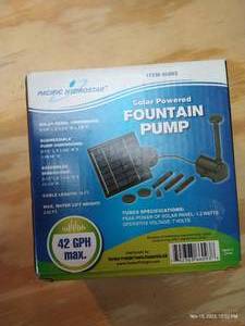 lot 442 image: Solar Fountain Pump - New In Box