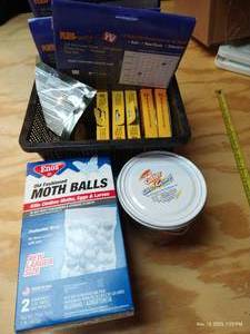 lot 455 image: Pest Control Lot - Moth Balls, Mosquito Coils, Fly Trap