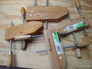 lot 456 image: (4) Pittsburgh Hand-Screw Clamps