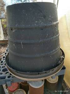 lot 489 image: (2) Extra Large Plastic Garden Planters