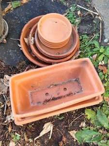 lot 499 image: Misc. Terra Cotta Bases & Rectangular Planters