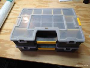 lot 543 image: (2) Stackable Stanley Organizers - New