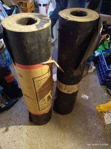 lot 579 image: Full Roll Mineral Surfaced Roofing, Full Roll Tar Paper, And Partial Roll Tar Paper