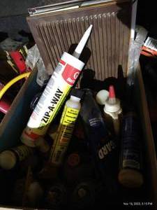 lot 605 image: Box Of Vent Covers, Car Wash Products, And Misc. Home Products