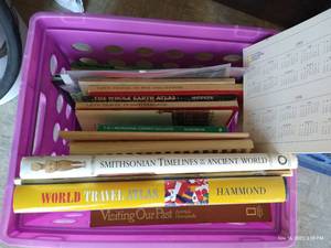 lot 620 image: Crate Full Of Atlases And World Books
