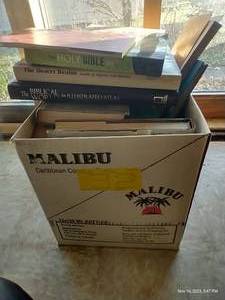 lot 630 image: Box Of Religious Books, Bible, & Bible History