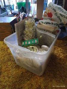 lot 731 image: Vintage Christmas Lot Ornaments, Stars, Chimes, etc