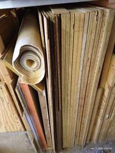 lot 739 image: Left Side Rack of Wood Lots of Plywood