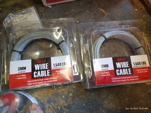 lot 797 image: NIB 3mm Wire Cables