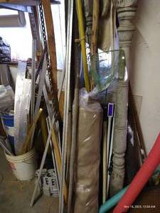 lot 835 image: Large Lot of Items Against Wall