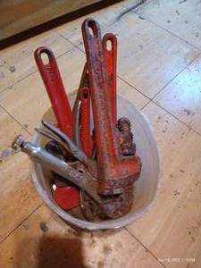 lot 897 image: Bucket of Wrenches