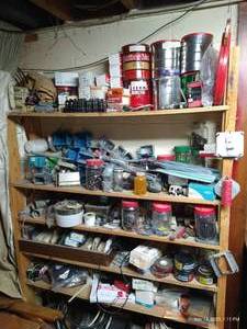 lot 898 image: Shelf FULL of HardwareParts Contents - HUGE LOT