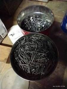 lot 904 image: (2) Coffee Cans of Nails