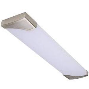 lot 19 image: Commercial Electric Mesha 48 in. x 10 in. Satin Nickel CCT Selectable LED Flush Mount Ceiling Light 4000 Dimmable Lumens