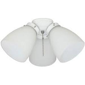 lot 37 image: Hampton Bay 3-Light White Ceiling Fan Shades LED Light Kit
